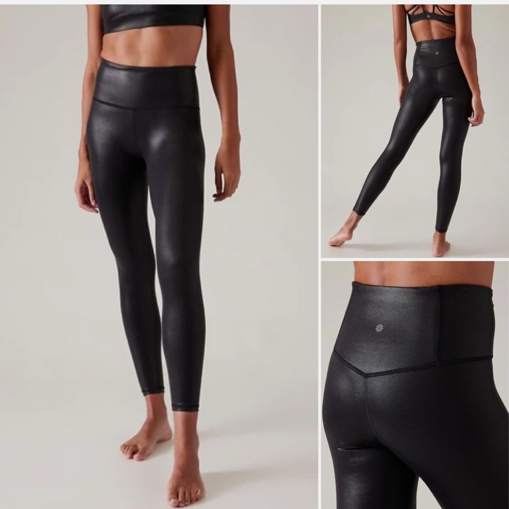 NWOT Athleta Black Faux Leather leggings